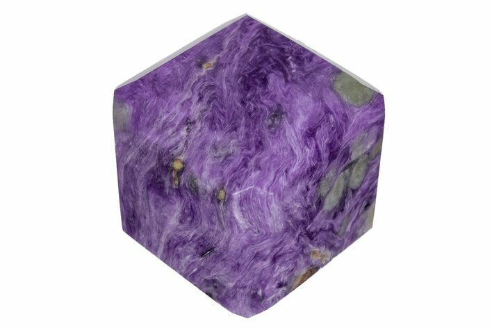 Polished Purple Charoite Cube - Siberia #211770